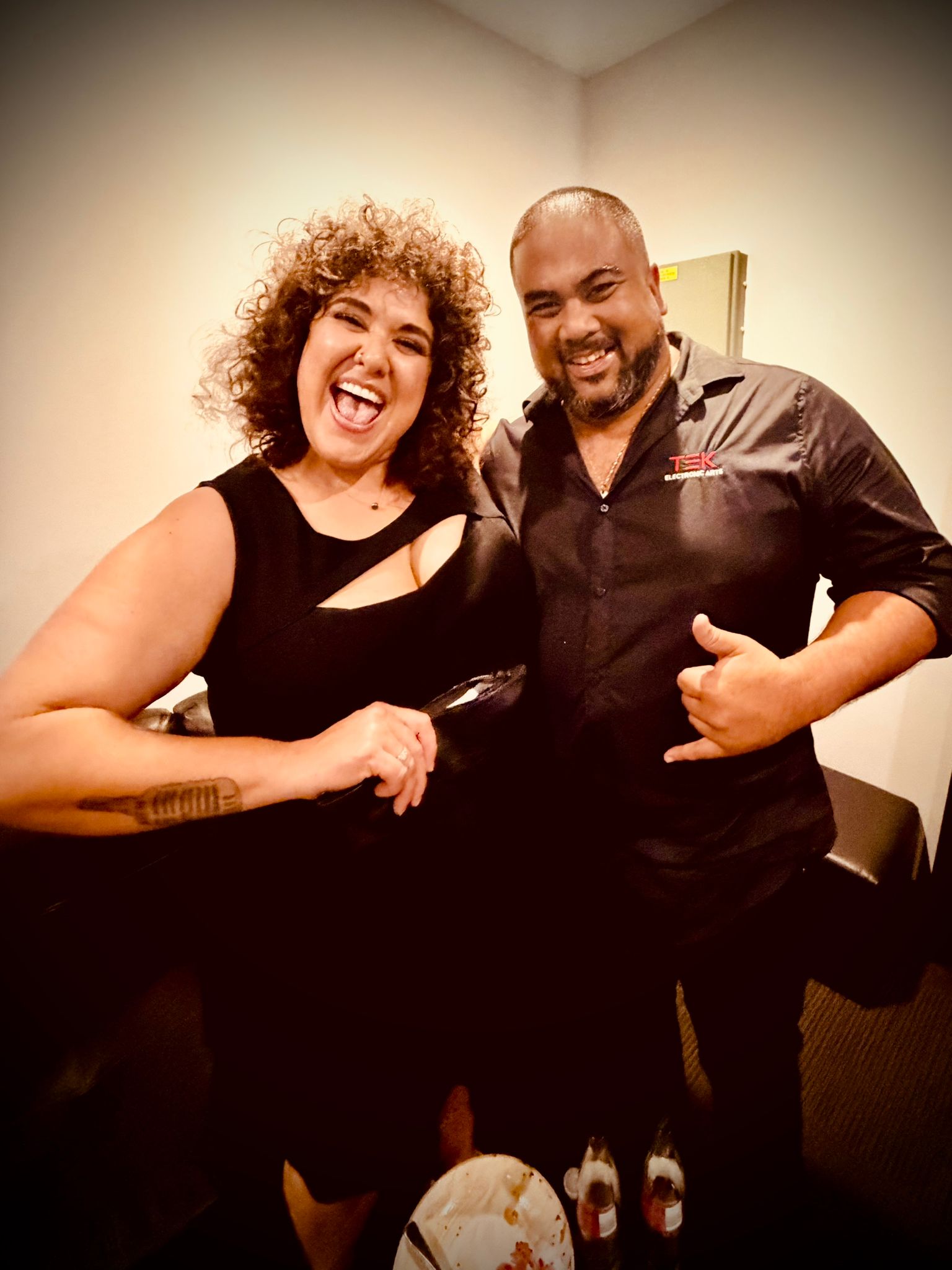 Artist backstage with Wayne